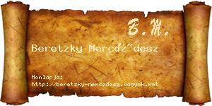 Beretzky Mercédesz névjegykártya